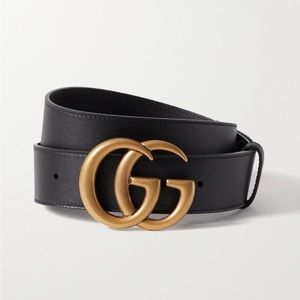 Gucci Leather belt with Double G buckle